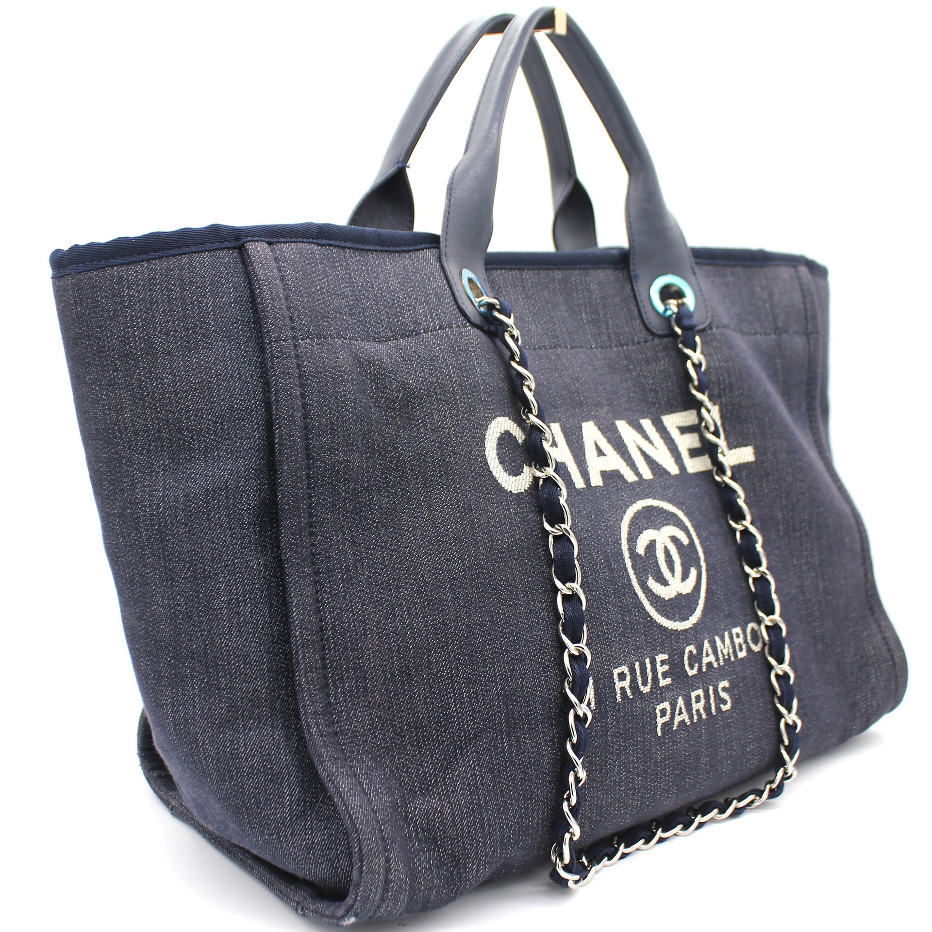Chanel Denim Medium Deauville Tote Dark Blue – STYLISHTOP