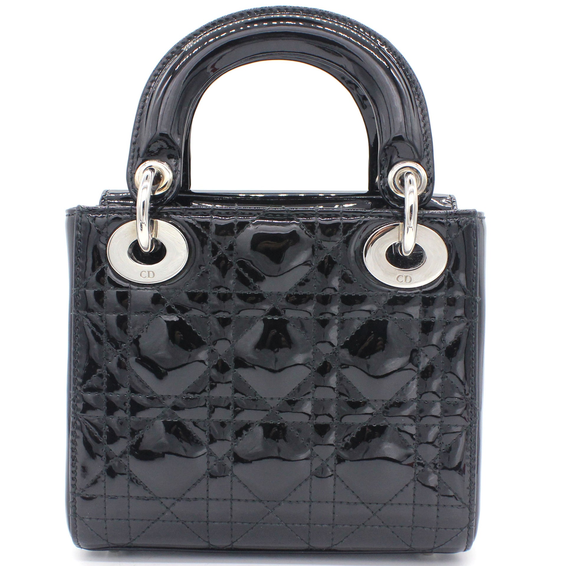 Dior Lady Bag Small Full Black Patent  Nice Bag