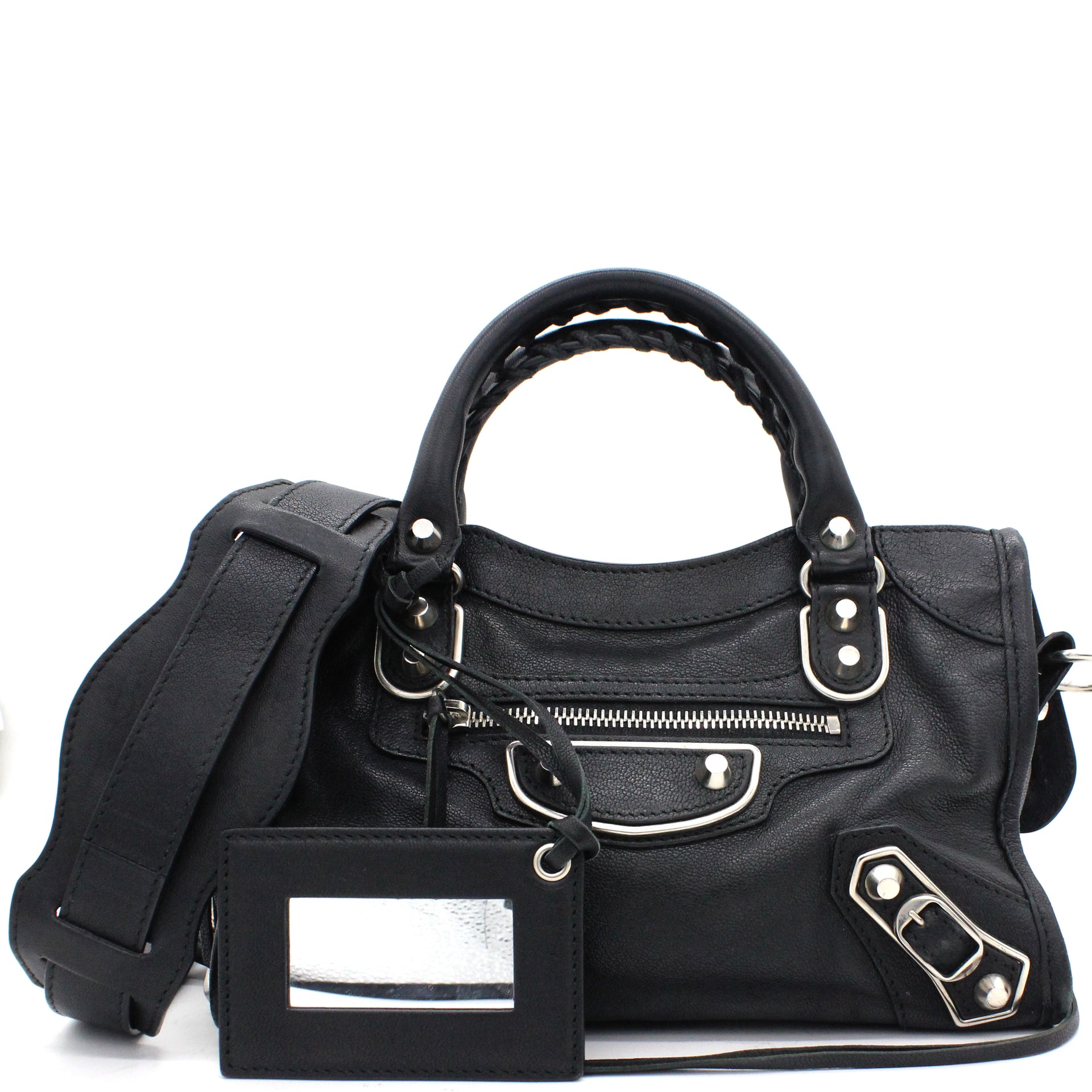 Balenciaga Classic City Bag Mini Black in Lamb Leather with Goldtone  US