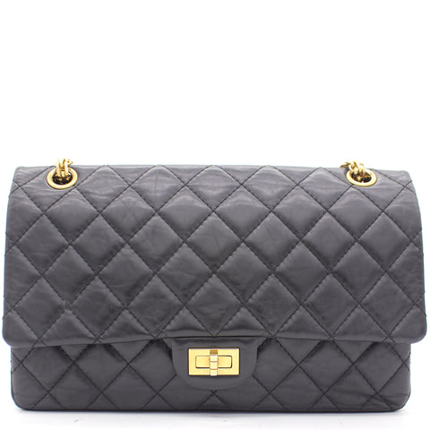 Chanel Black Quilted Crinkled Leather 226 Classic Reissue  Flap Bag –  STYLISHTOP