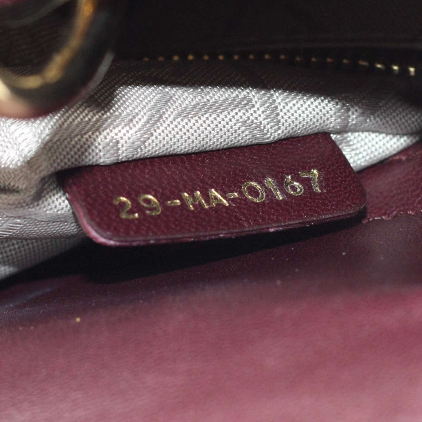 lady dior bag serial number