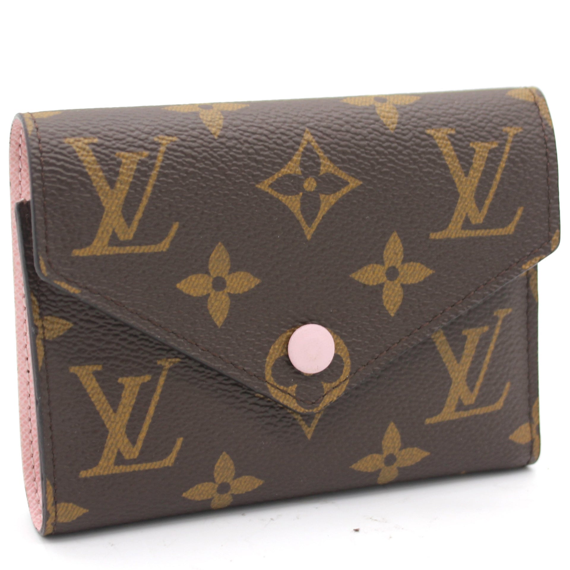 lv monogram pink wallet