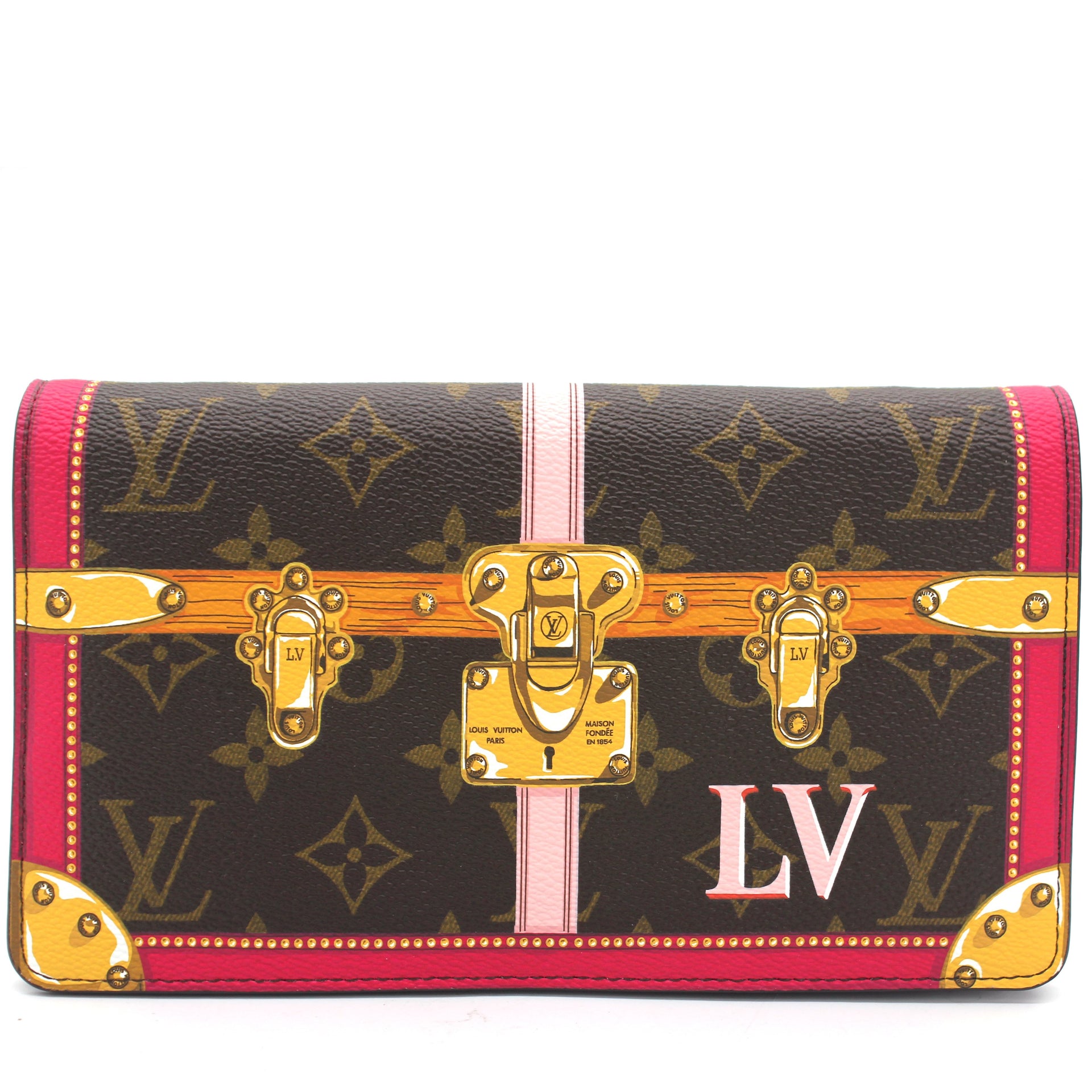 Louis Vuitton Limited Edition Summer Trunk Long Zippy Wallet in Monogram  Canvas  Gold House