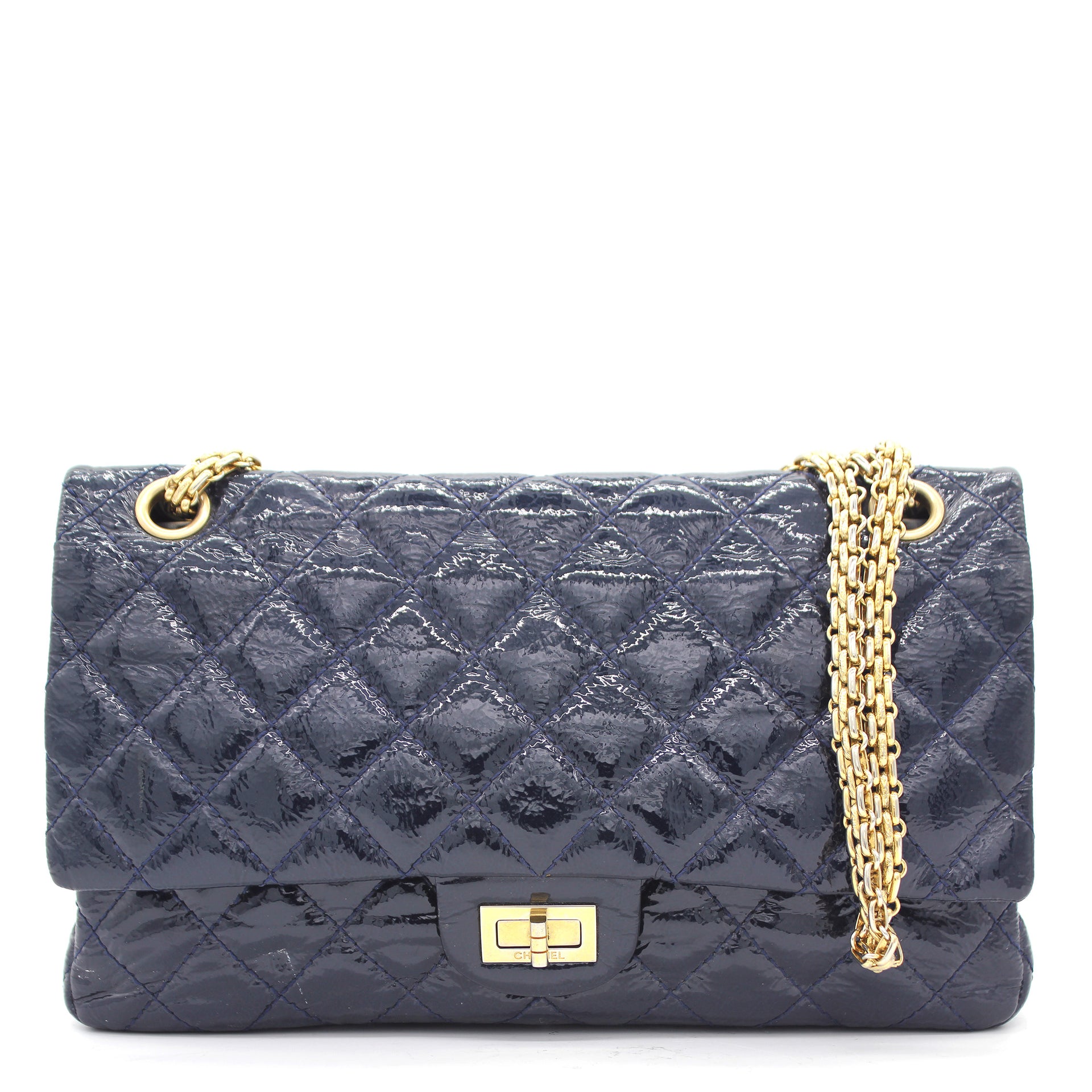 CHANEL 255 MEDIUM CLASSIC FLAPBAG CAVIAR GOLD HARDWARE