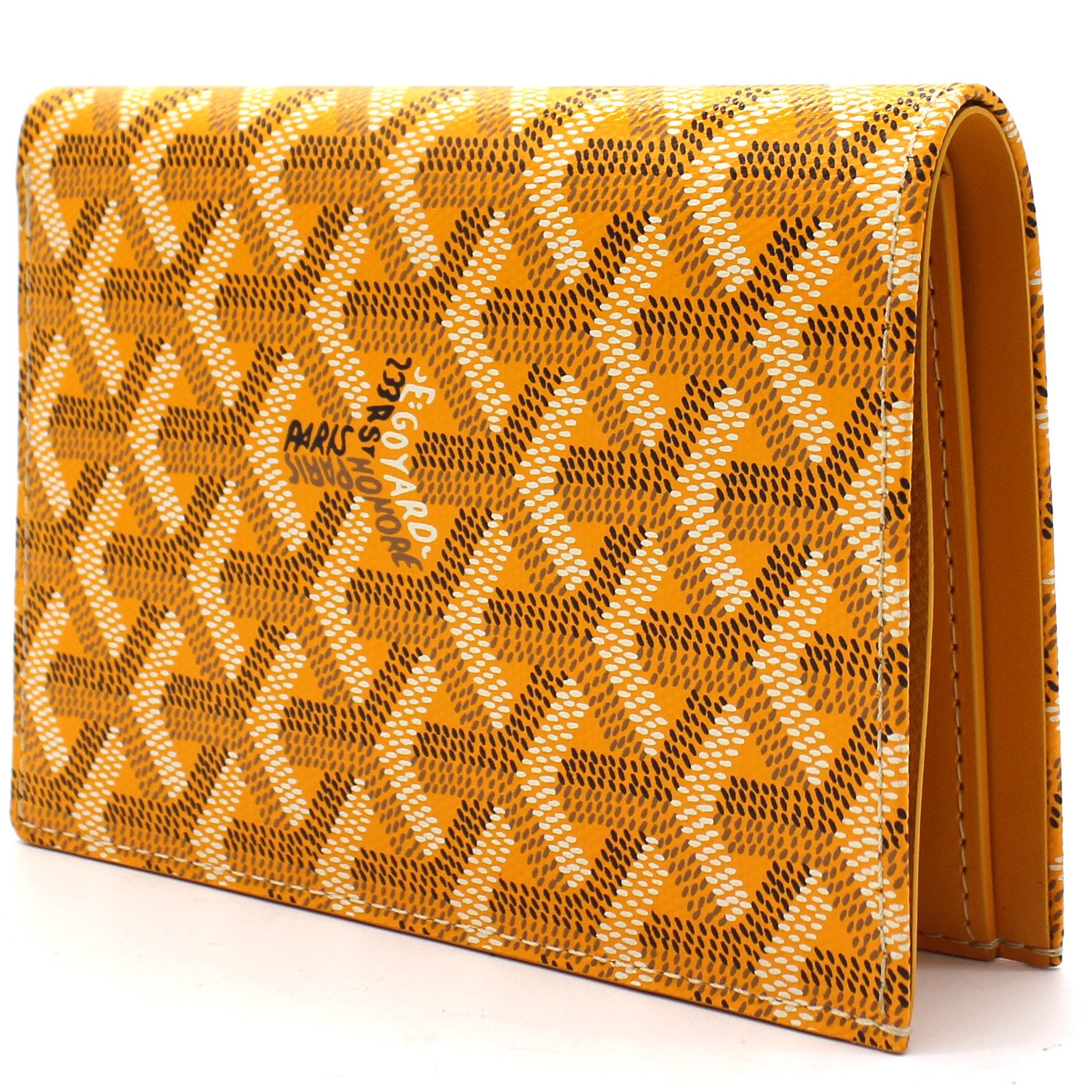 goyard passport holder yellow