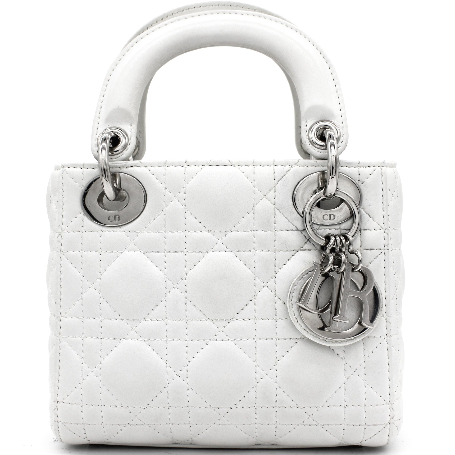 Mini Lady Dior Bag Opaline Gray Pearlescent Cannage Lambskin  DIOR