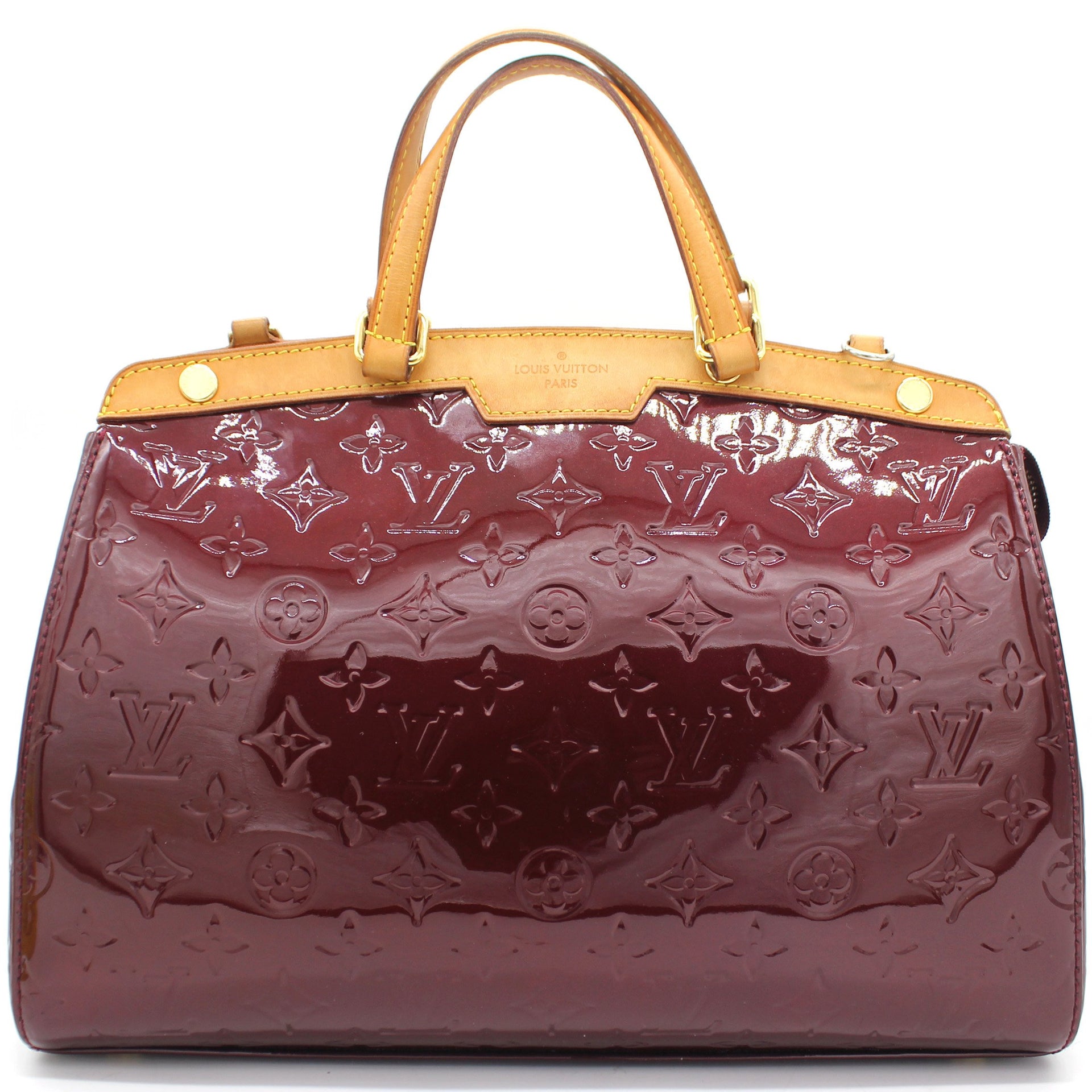 Louis Vuitton Monogram Vernis Brea MM  Burgundy Handle Bags Handbags   LOU718196  The RealReal