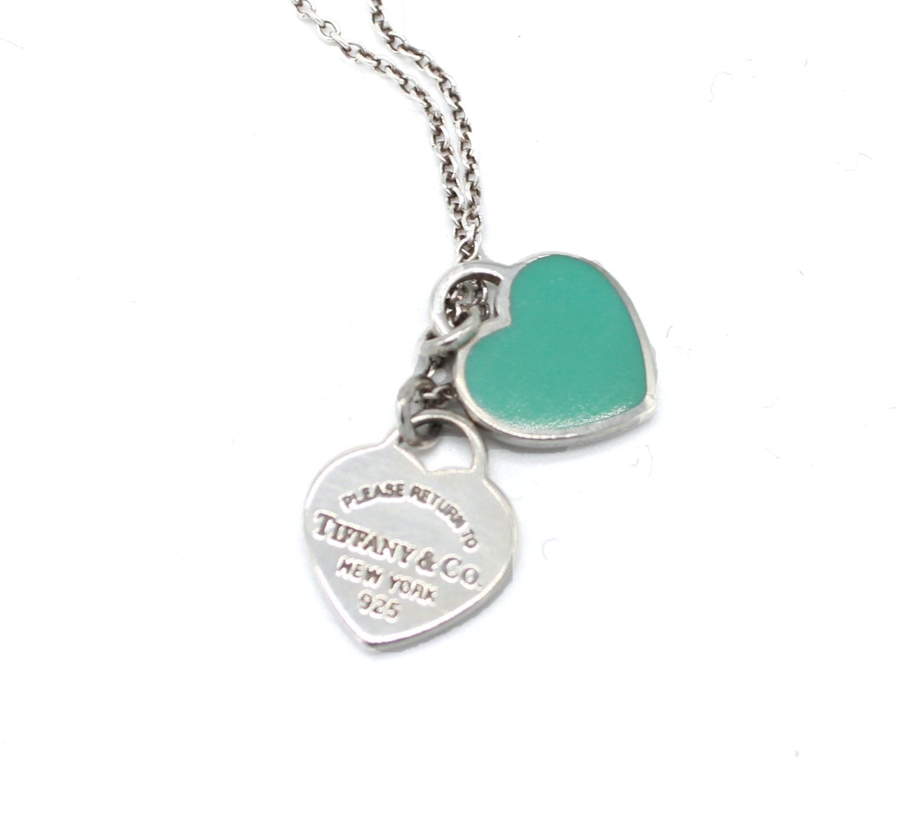 tiffany mini double heart tag