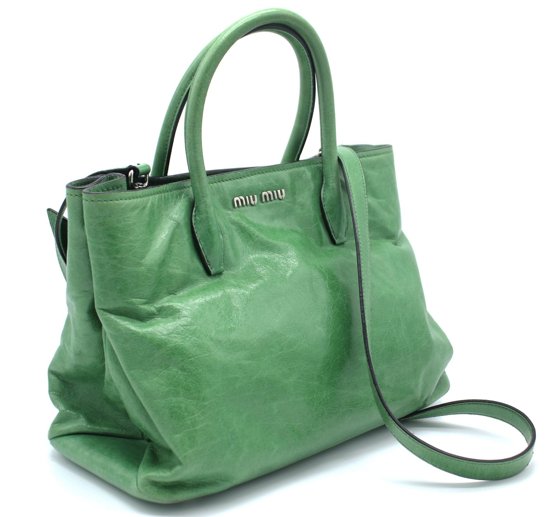 Buy Miu Miu Striped Rafia Tote Bag 'Green/Blue' - 5BG228V 000 2D03 F075U