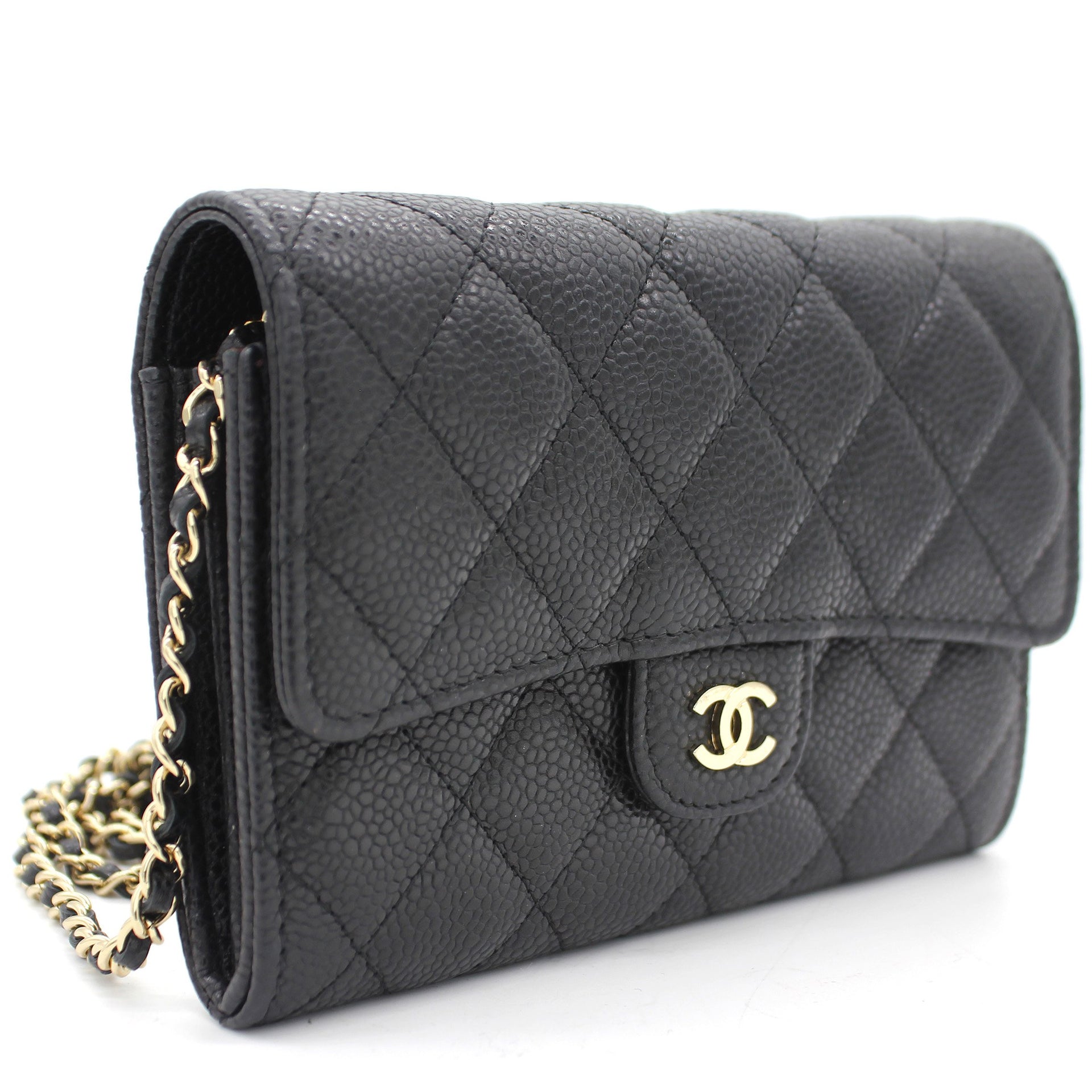 Chanel Black Lambskin Quilted Leather Chanel 19 O Case Clutch Bag Chanel   TLC