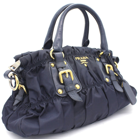 Prada Navy Blue Tessuto Gaufre Nylon Tote Bag – STYLISHTOP