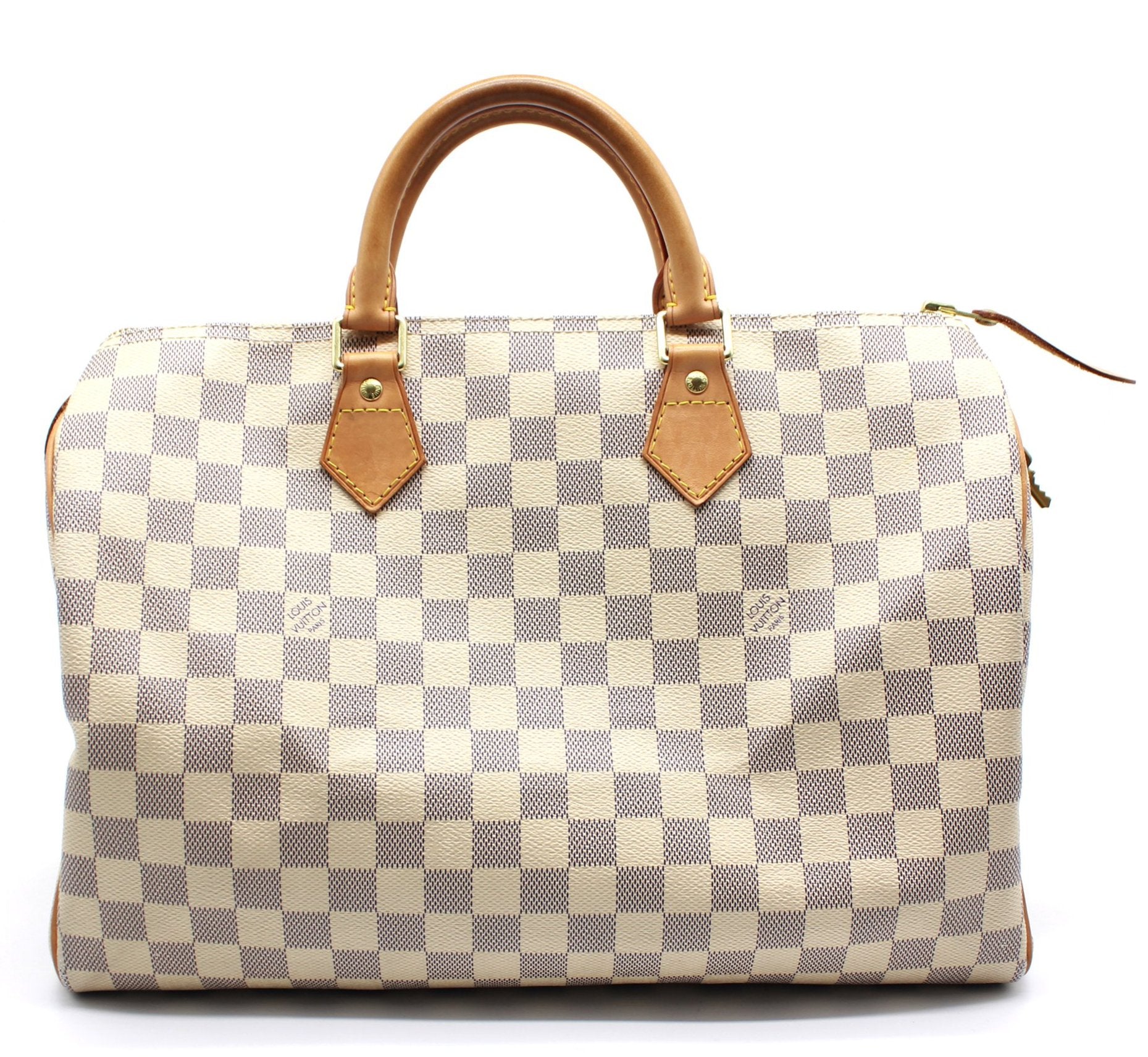 Speedy cloth handbag Louis Vuitton Beige in Cloth  30422690