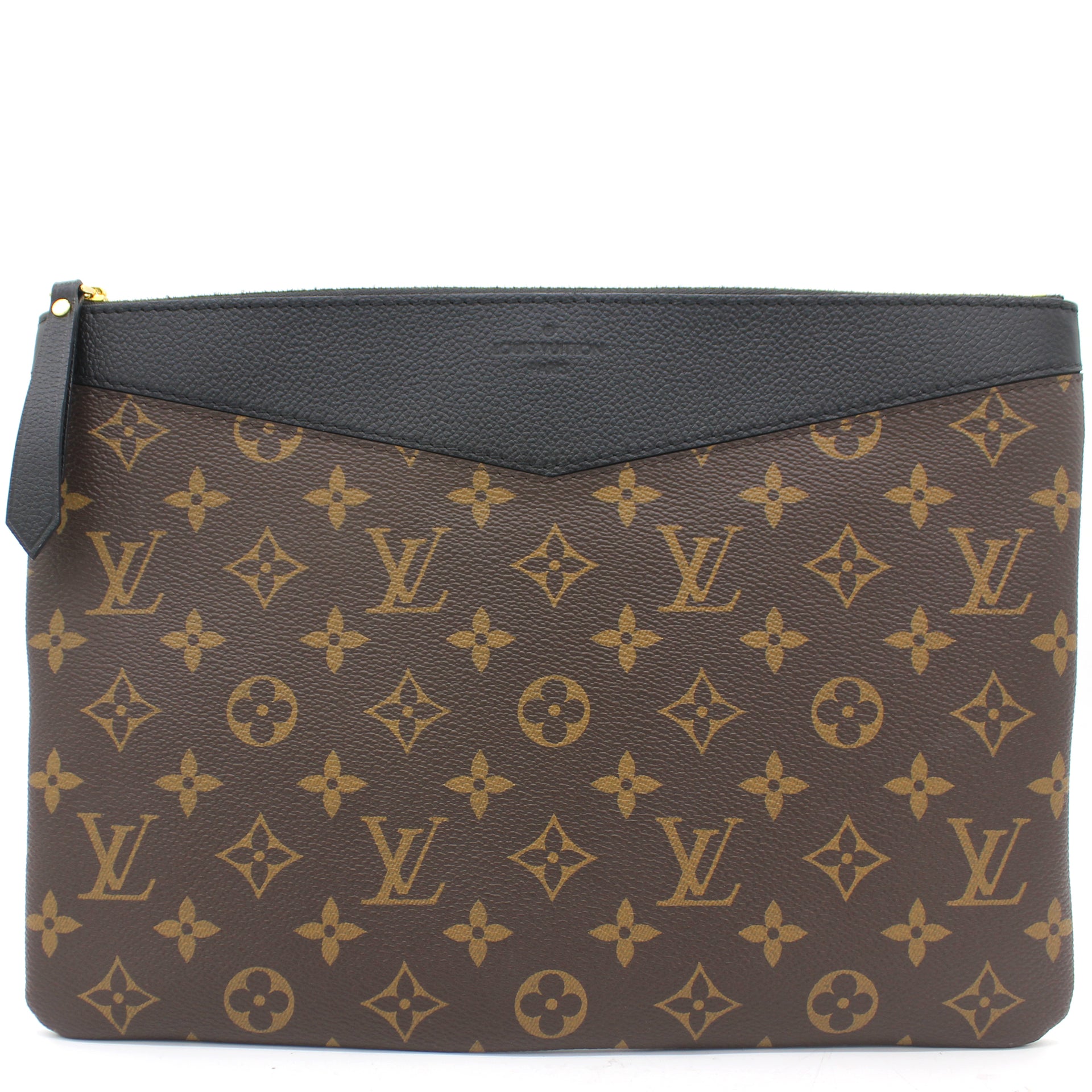 Louis Vuitton Monogram Canvas Envelope Clutch Case Brown