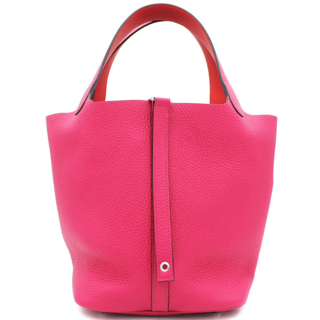 Hermes Pink Taurillon Clemence Leather Picotin Lock 22 Bag – STYLISHTOP