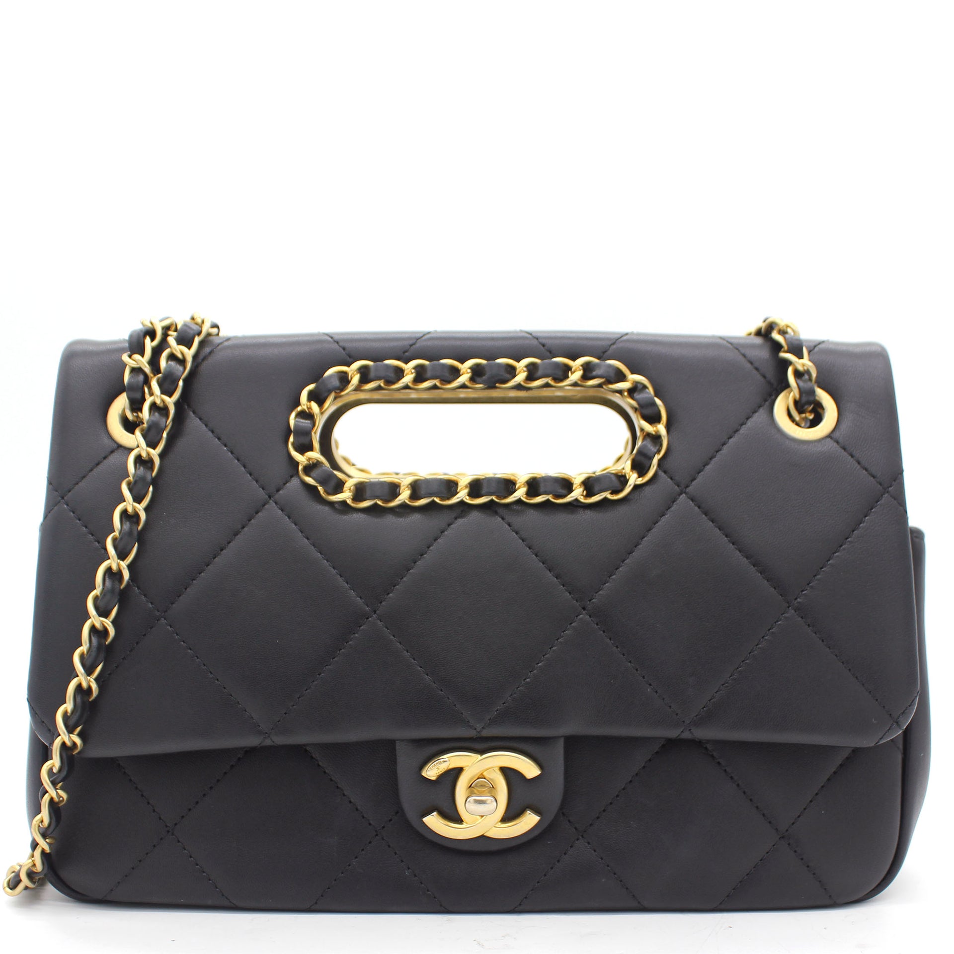 black quilted leather chanel bag