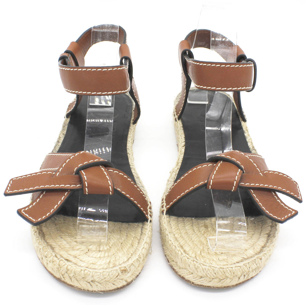 Loewe Gate topstitched leather espadrille sandals – STYLISHTOP