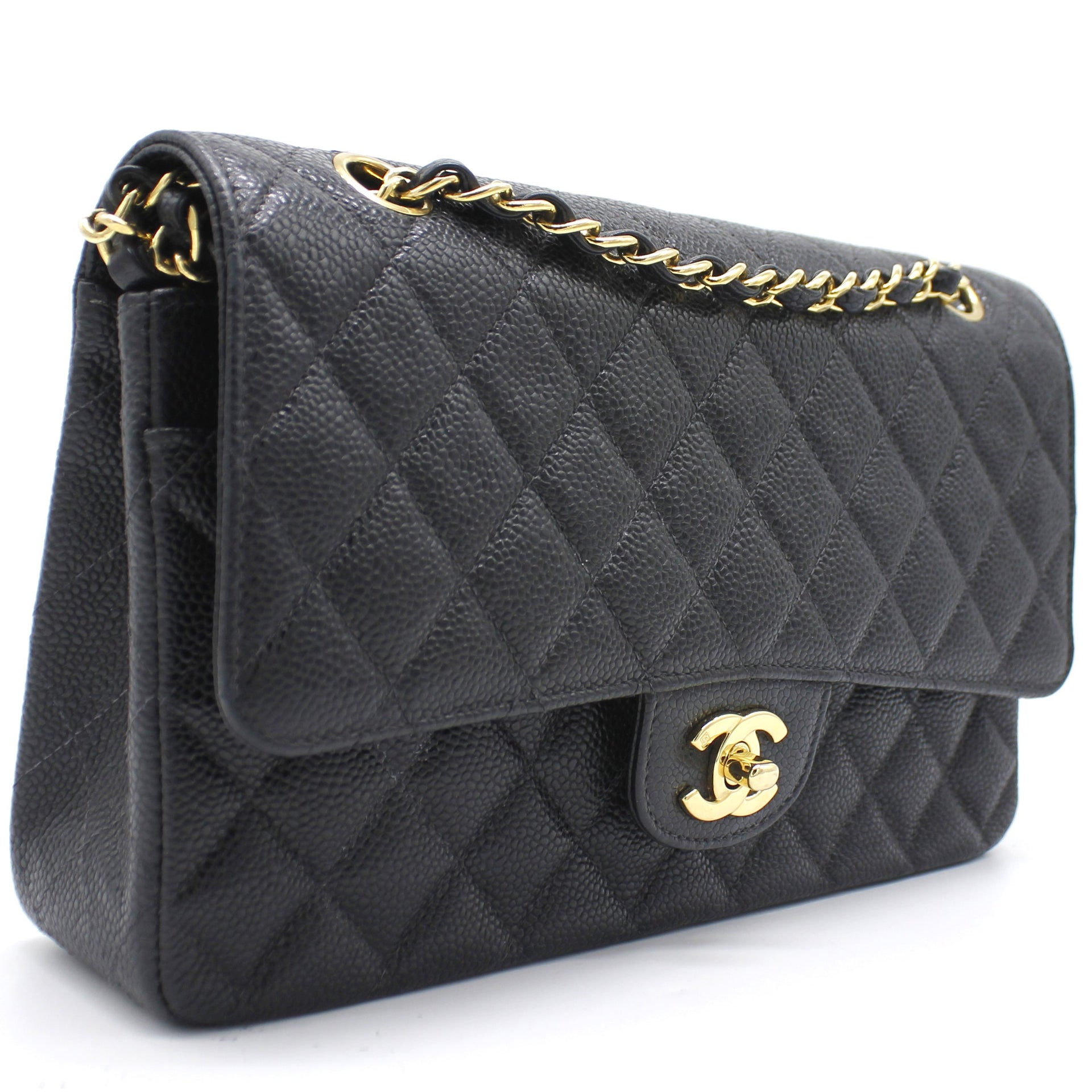 Chanel Navy Quilted Jumbo Classic Double Flap of Caviar Leather with Light  Gold Tone Hardware  Handbags  Accessories Online  Ecommerce Retail   Sothebys