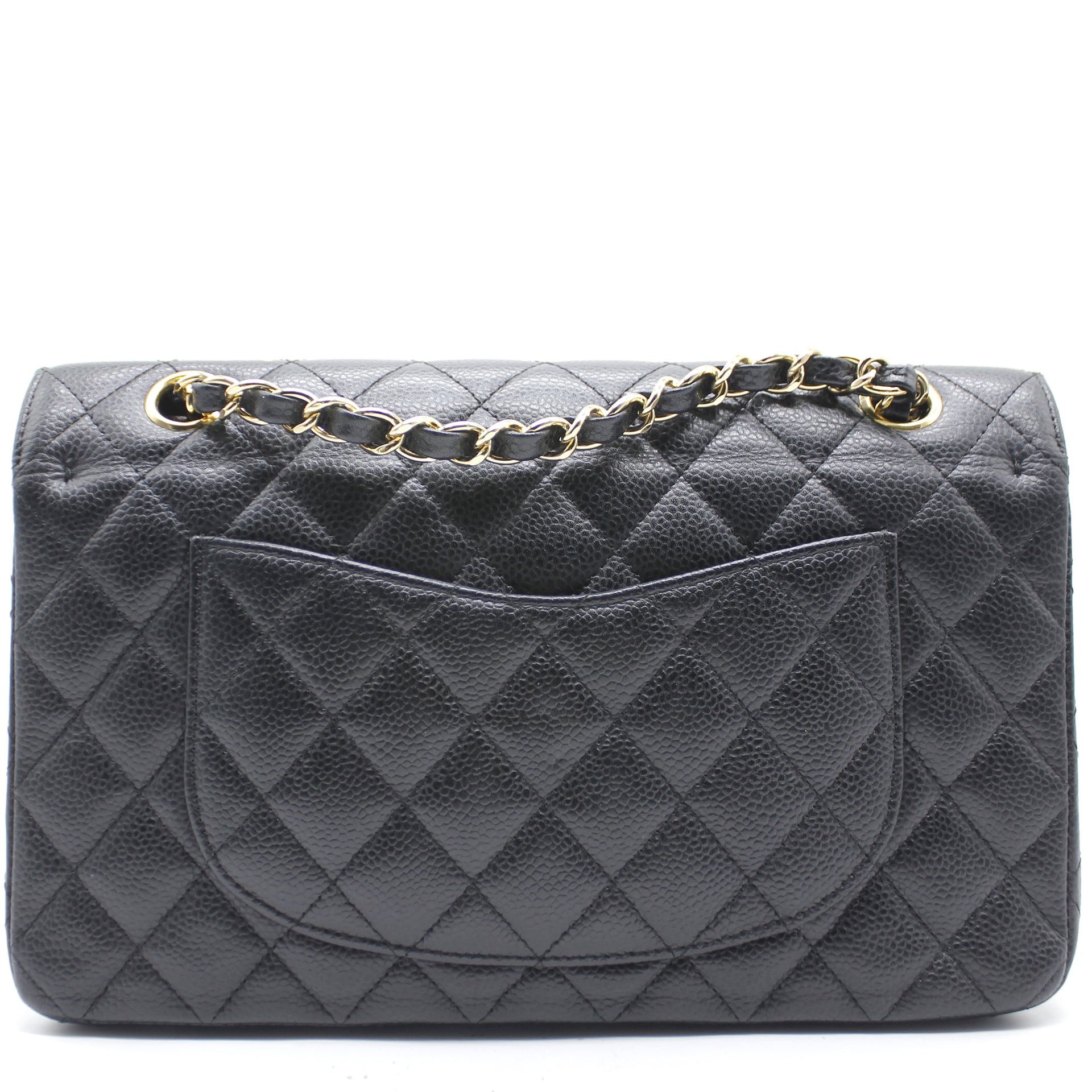 Chanel Black Quilted Caviar Leather Classic Double Flap Bag – STYLISHTOP