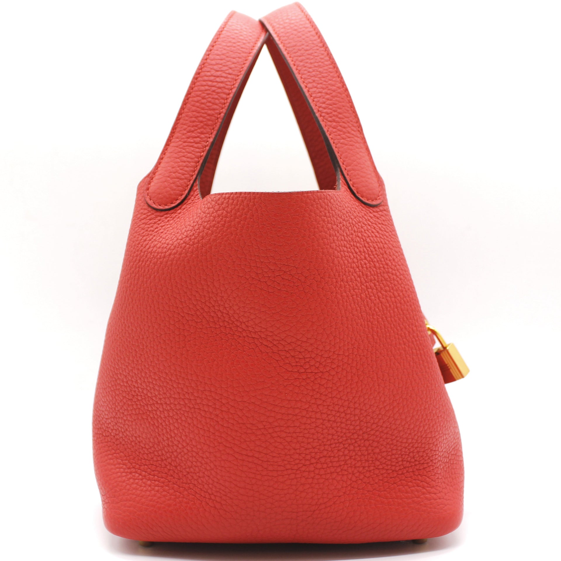 Hermès Picotin Lock bag Red Leather ref.85902 - Joli Closet