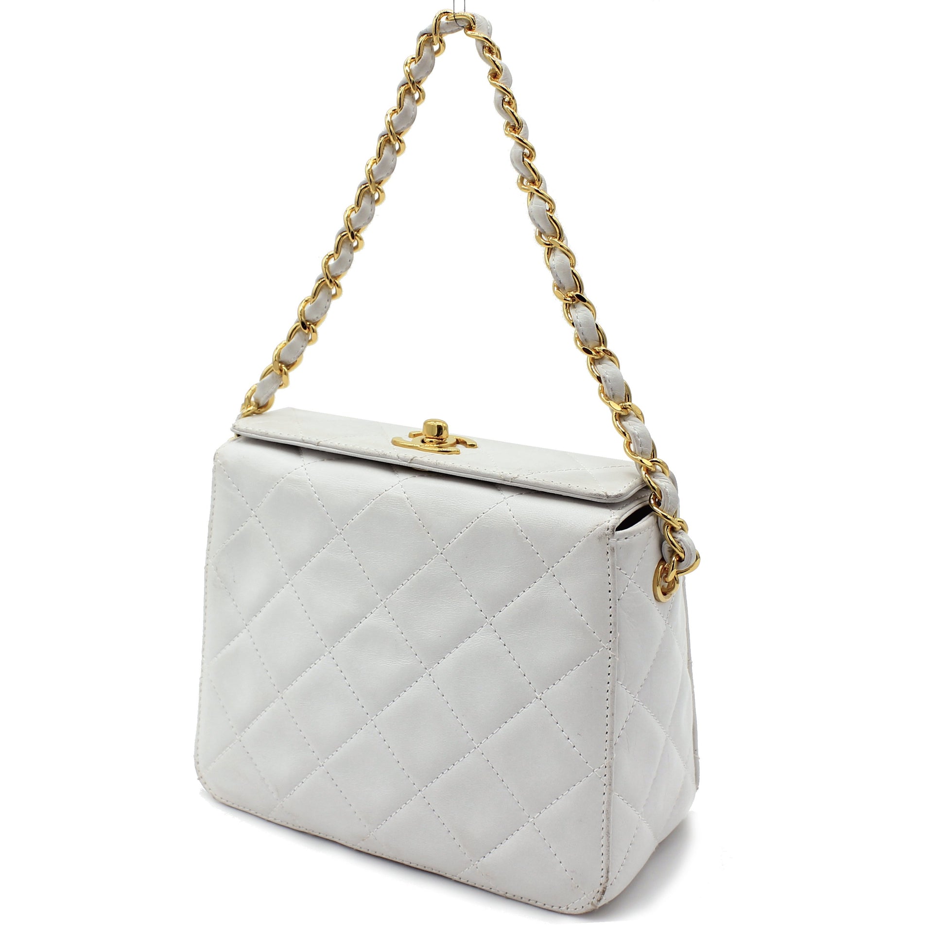 Chanel Vintage Box Clutch White Lambskin – STYLISHTOP