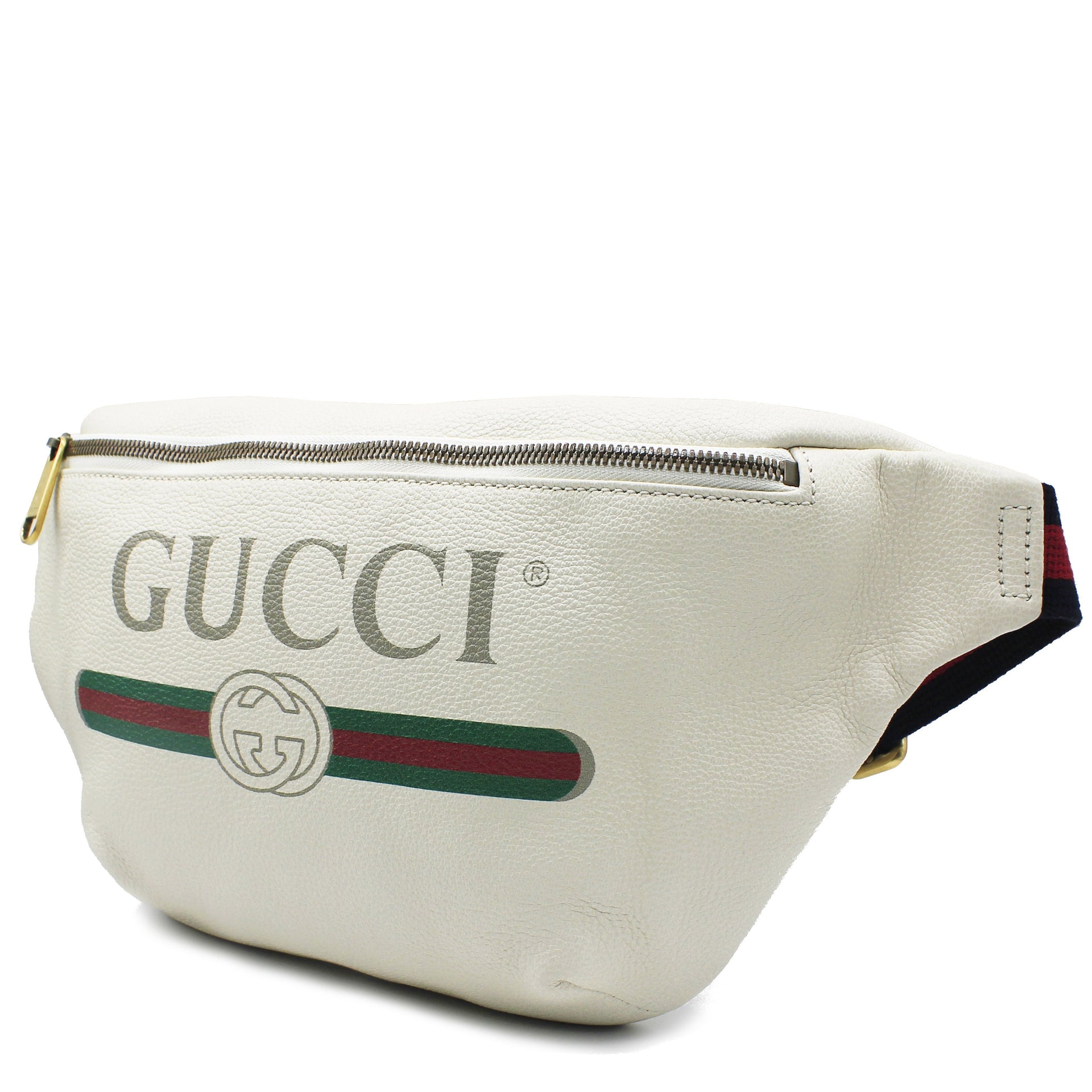 gucci leather print belt bag