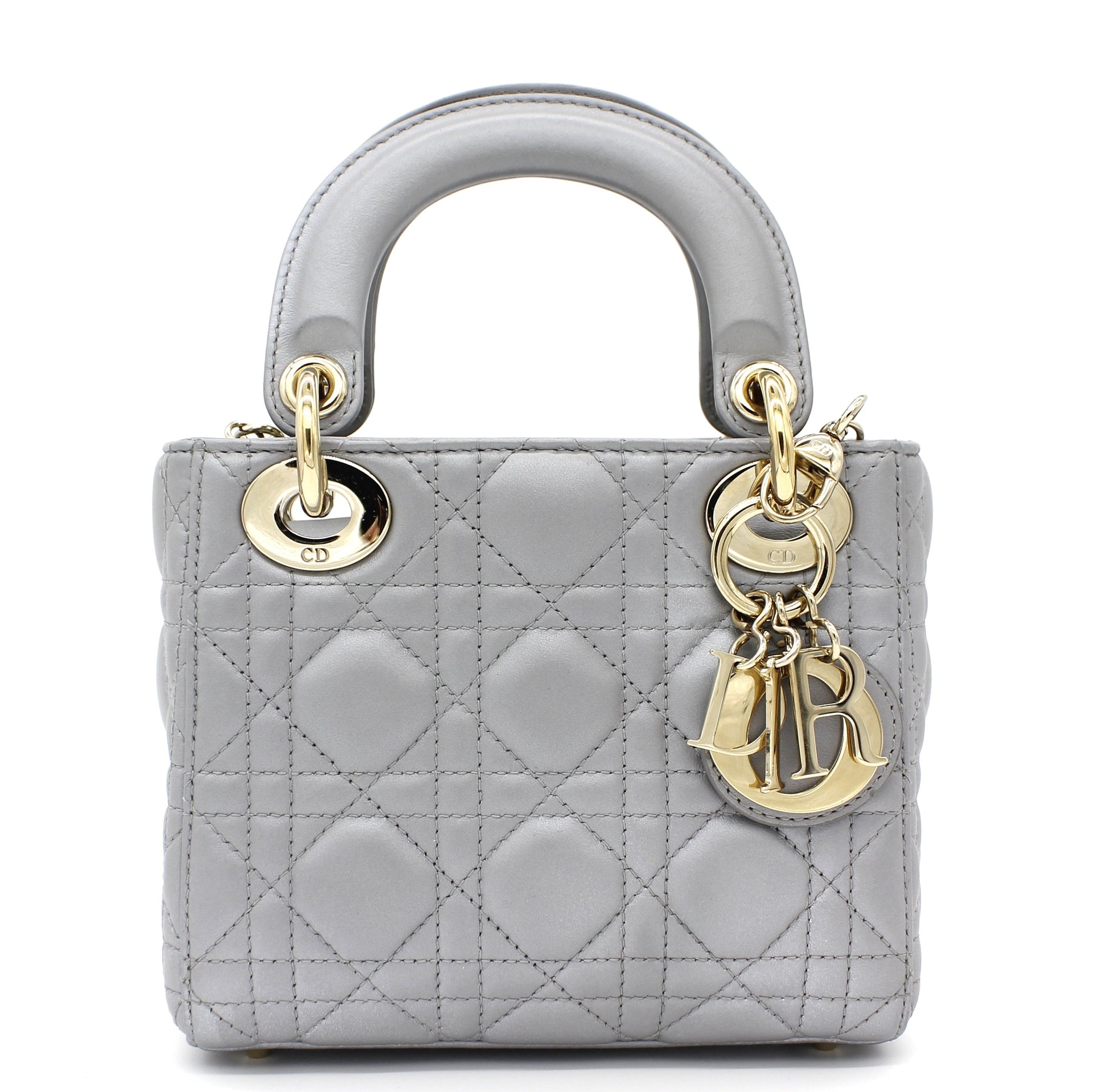 grey dior bag