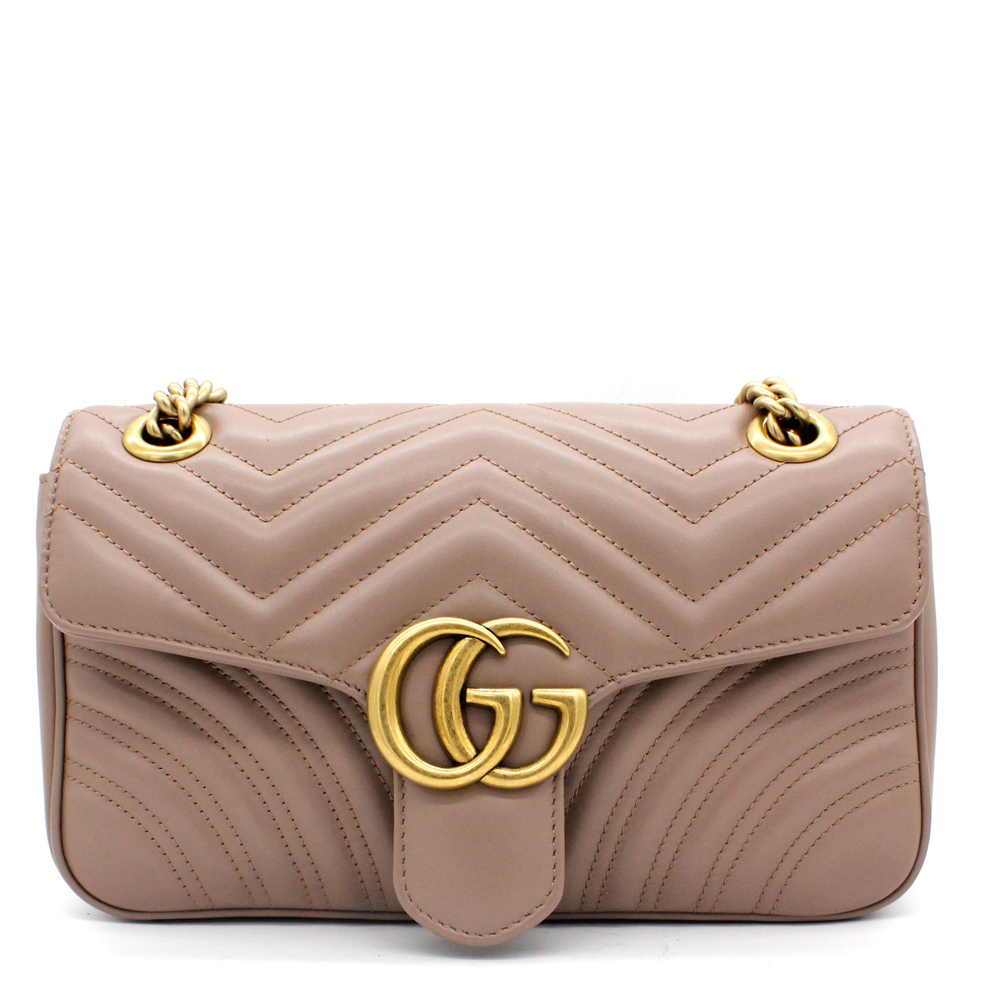 gg marmont matelassé shoulder bag dusty pink