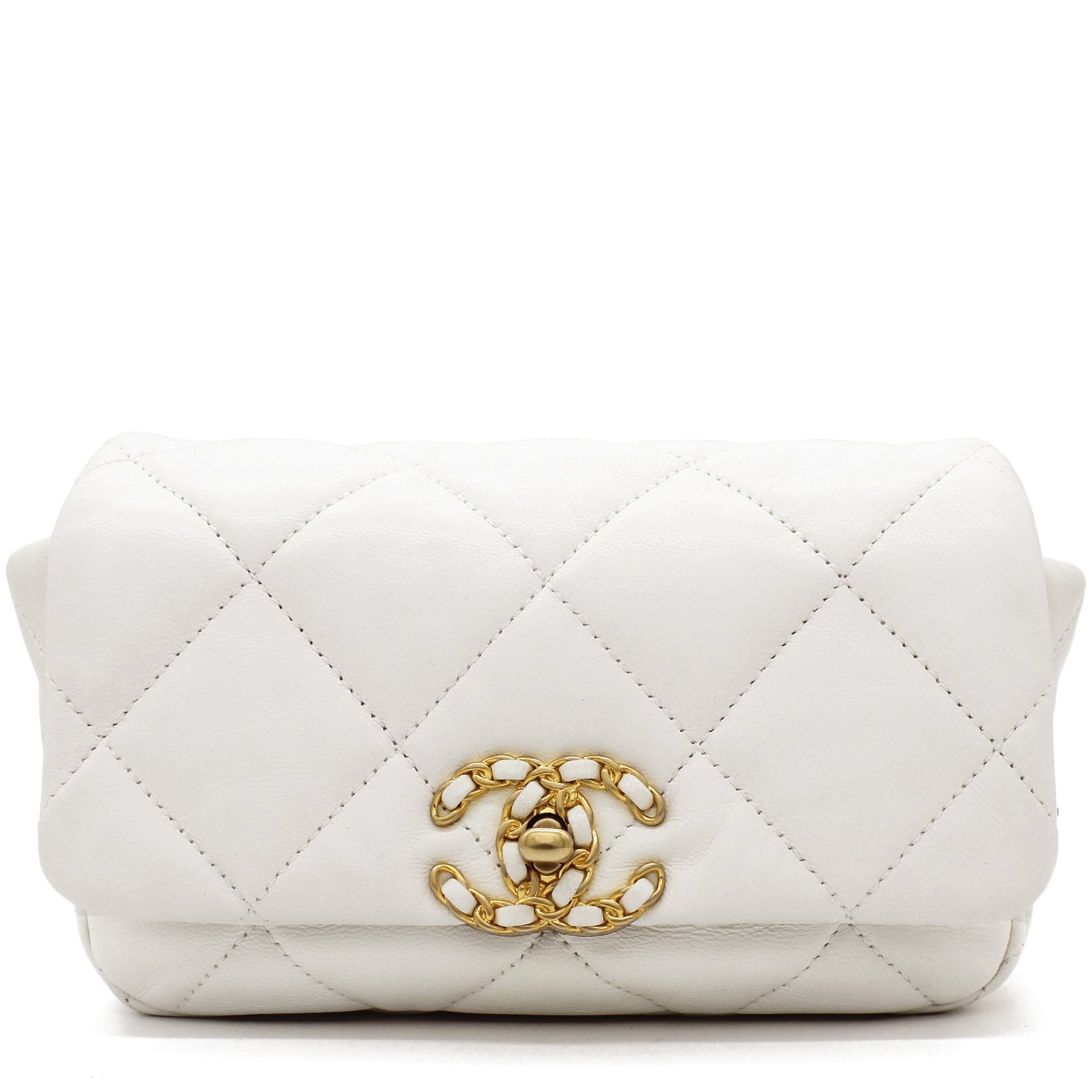 Chanel 19 Belt Bag White  THE PURSE AFFAIR