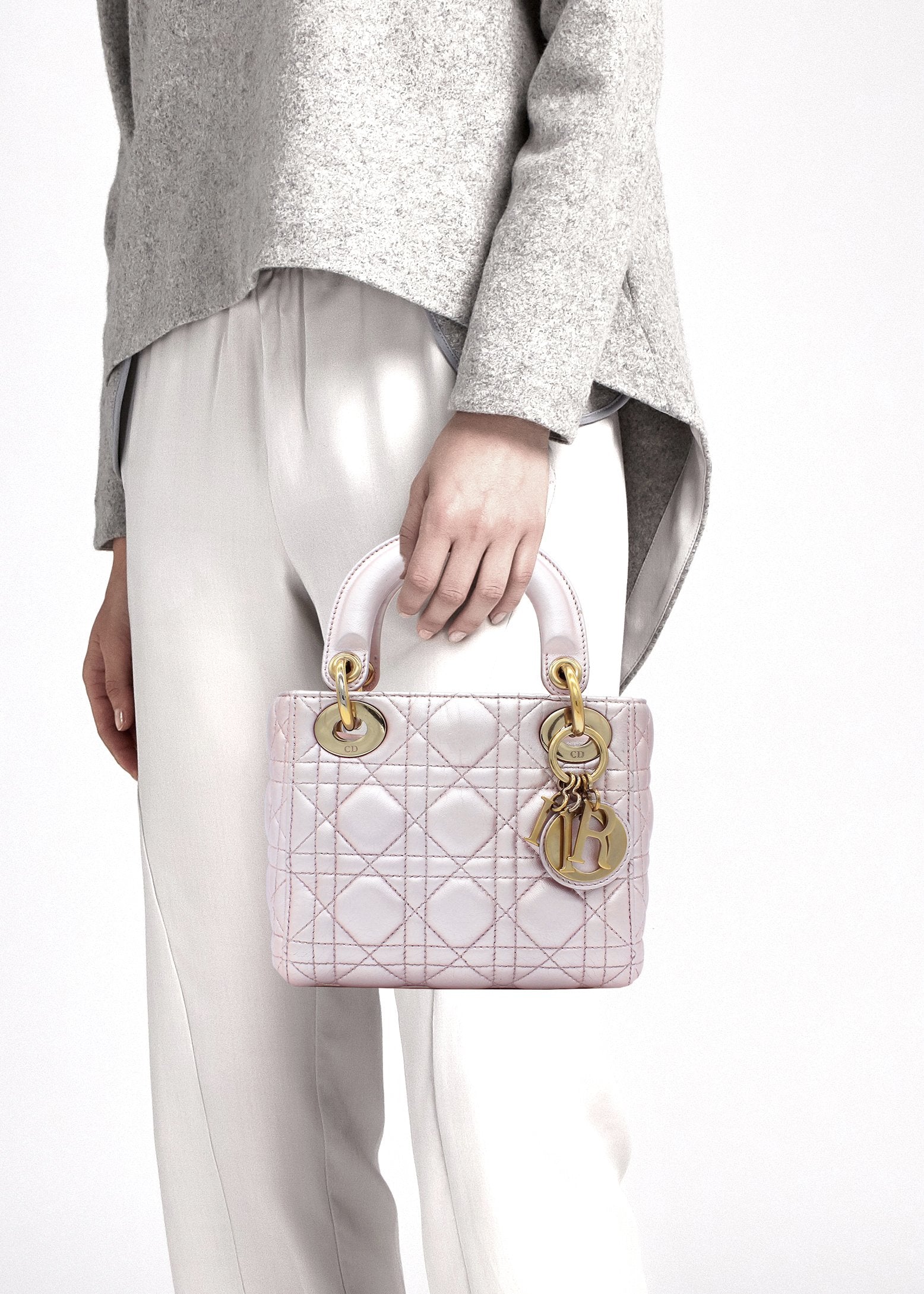 Mini Lady Dior Bag with Chain in Lotus Pearly Lambskin – STYLISHTOP