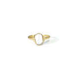 Gold Howlite Ring | Howlite Ring | Raw Howlite Ring | Stacking Howlite Ring | Raw Crystal Ring | 24K Gold Ring | Crystal Ring | Boho Ring