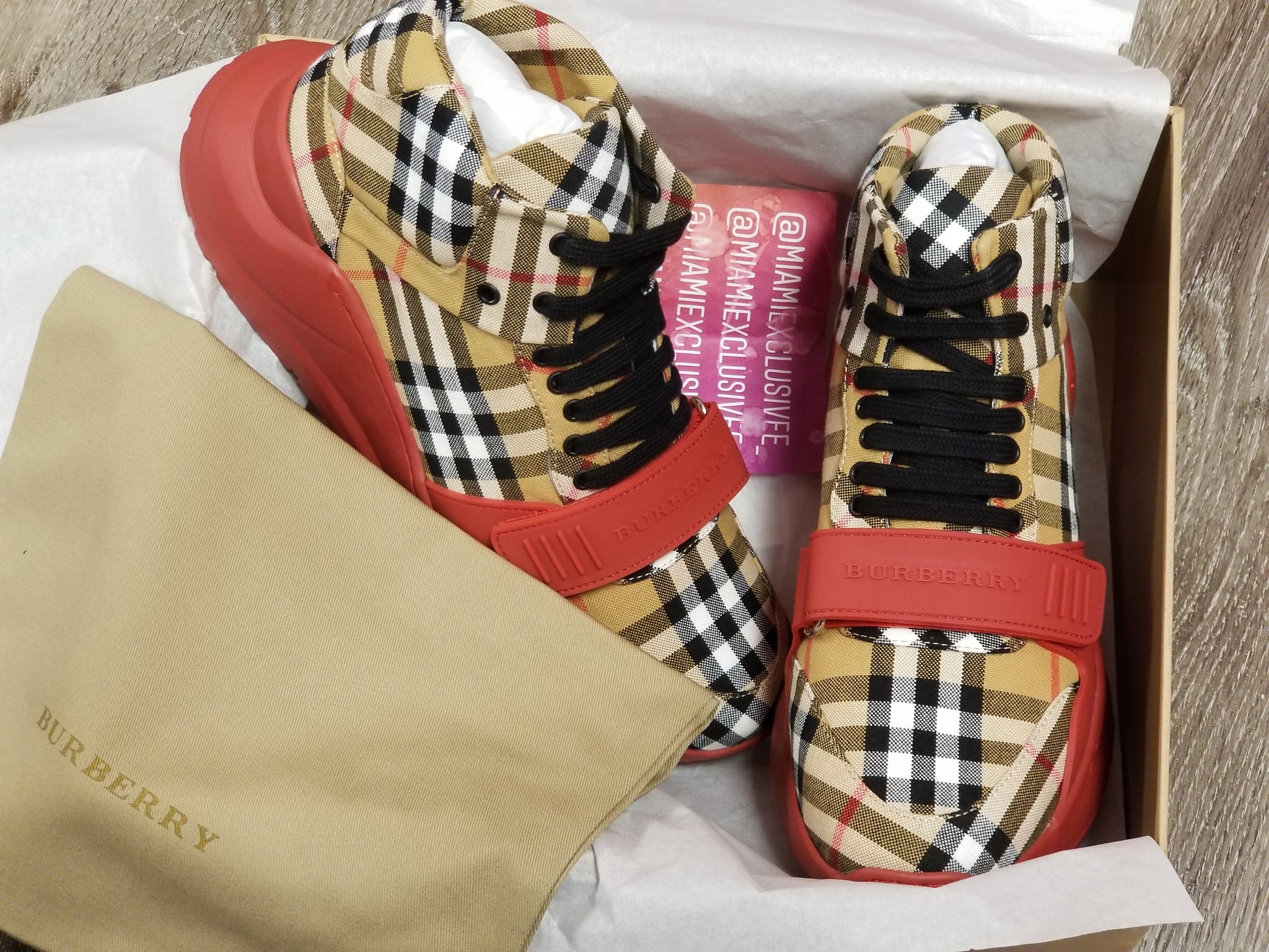 burberry sneakers red