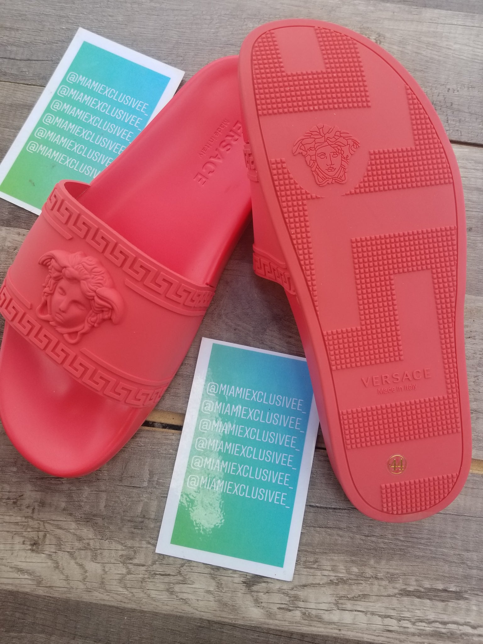 red versace sandals