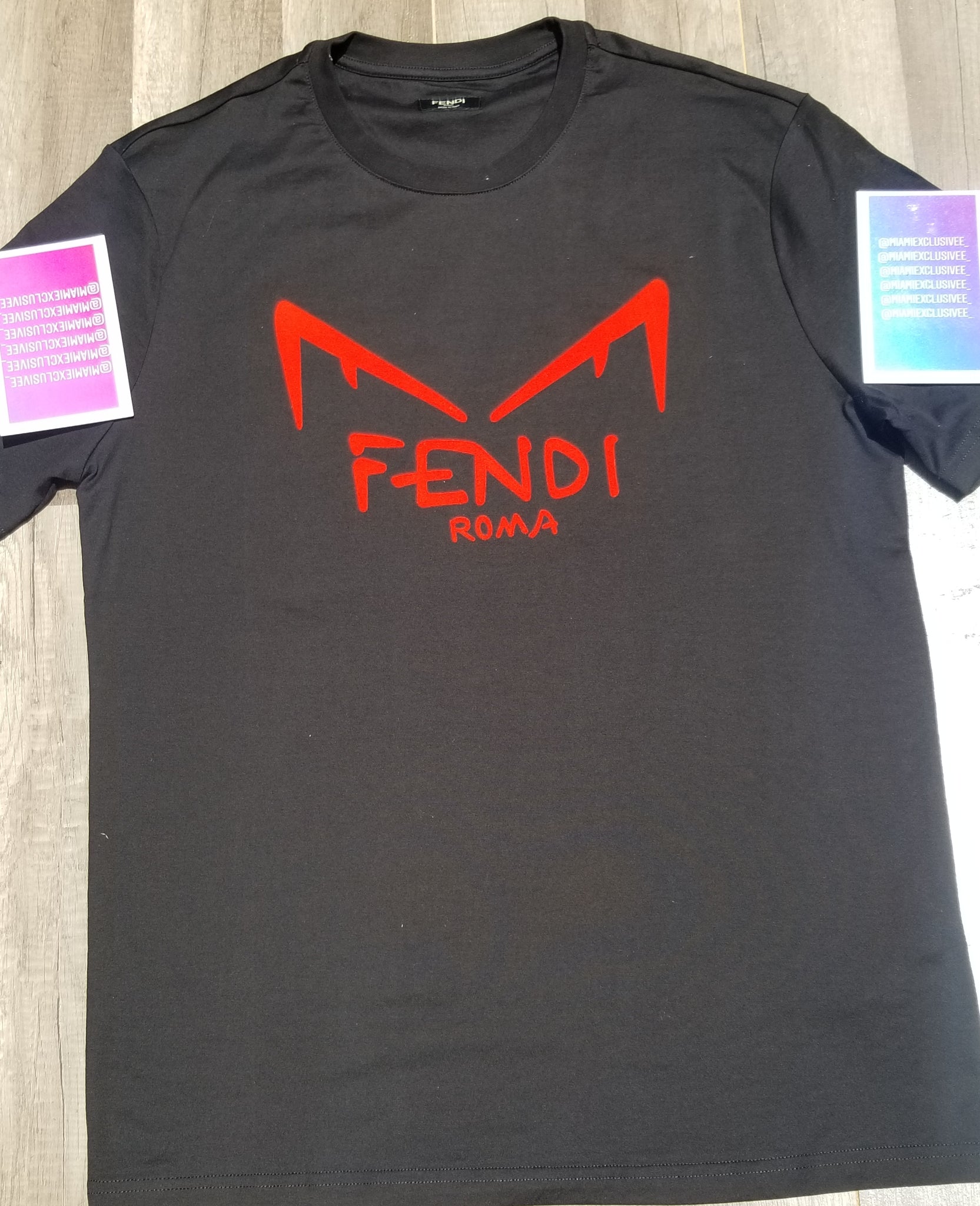 red and black fendi shirt