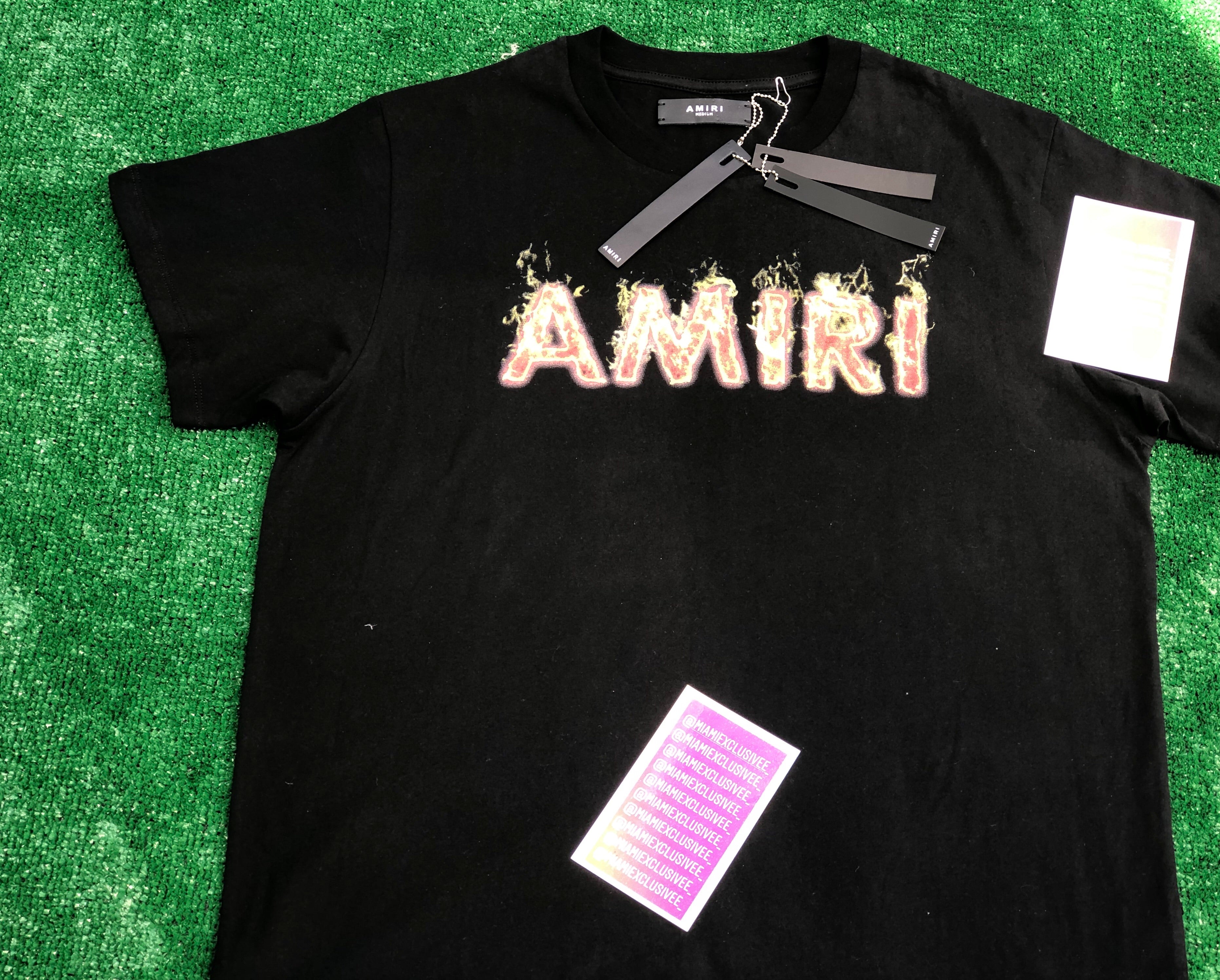 amiri fire t shirt