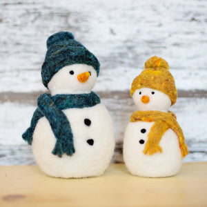 Snowmen Needle Felting Kit - Janet Marie Felted Goods