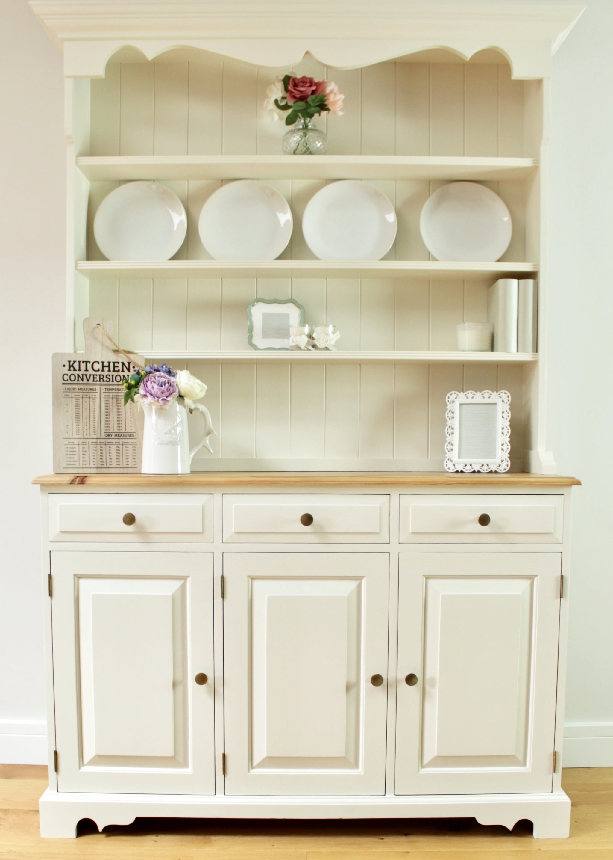 Large Vintage Cream Welsh Dresser Serenity Roots Furniture