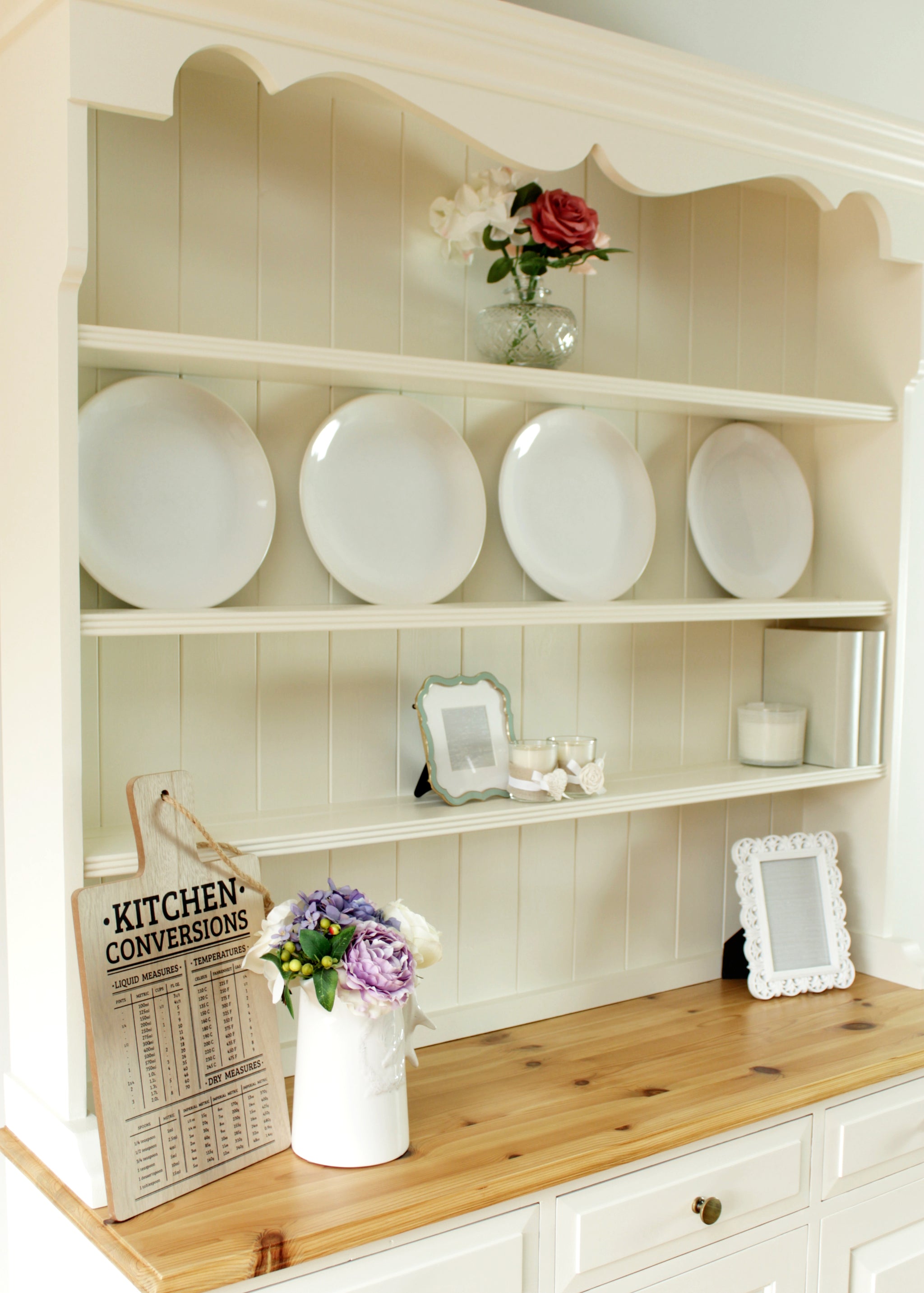 Large Vintage Cream Welsh Dresser Serenity Roots Furniture