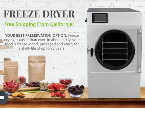 Large Home Freeze Dryer - CALL: (479) 215-6852