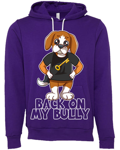 Hoodie with Rik the Beagle - Back on Bully B.O.M.B. Slogan – Riskiskey