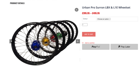 surron lbx wheel sets special price