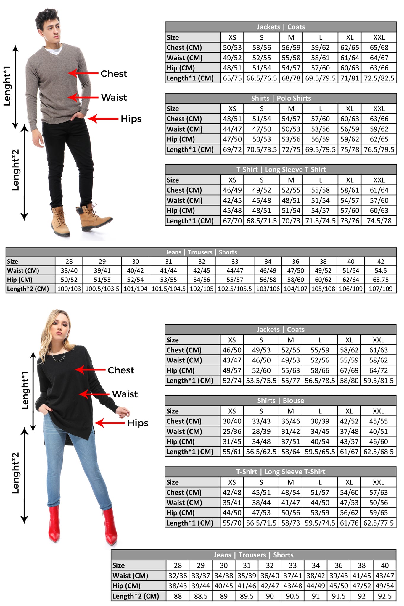 Vip Jeans Size Chart