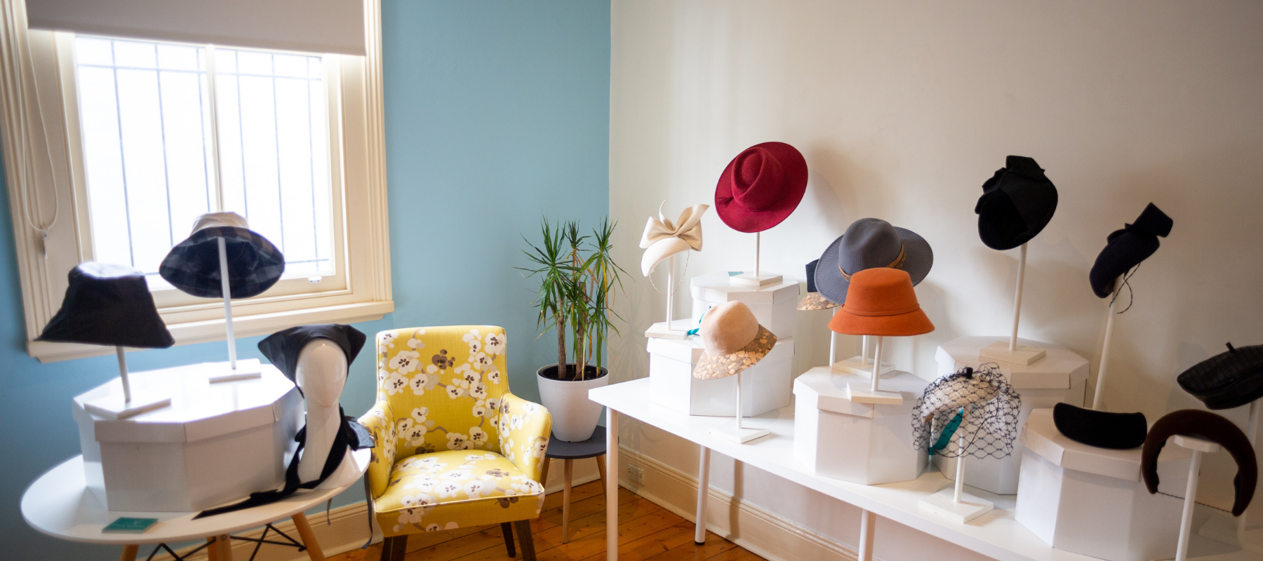 Felicity Northeast Millinery Fitzroy Melbourne showroom