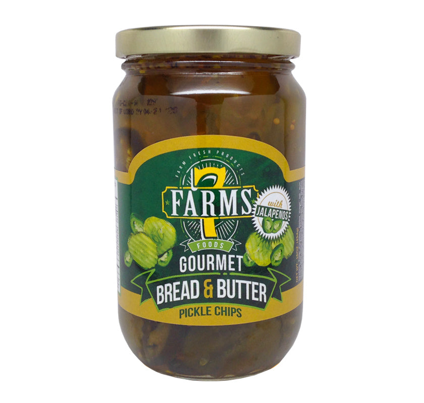 7 Farms Gourmet Bread Butter Pickle Chips With Jalapenos Flavors Of The Bayou