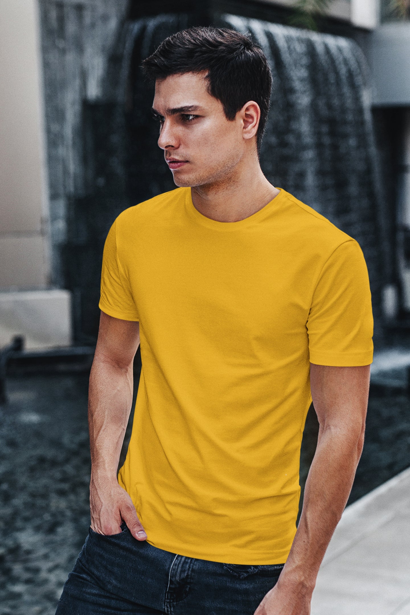 mustard yellow shirt plain