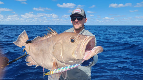 Snowy Grouper Slow Pitch Jigging Bahamas Johnny Steadham