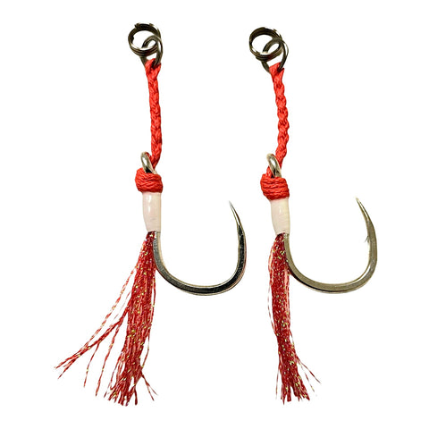 Pro Jigger Twin Assist Hooks - With Triple Split Ring – Johnny Jigs