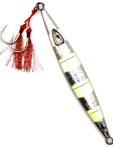 Rabbit Ear Red Crackle Slow Pitch Jig – Johnny Jigs