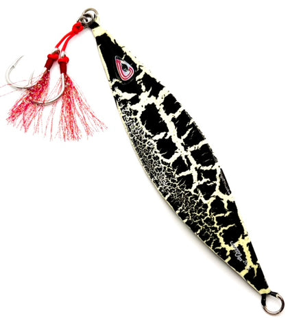 Rabbit Ear Red Crackle Slow Pitch Jig – Johnny Jigs