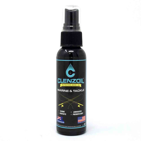  CLENZOIL Marine & Tackle 1 oz. Fishing Reel Oil & Bearing Lube  w/Precision Needle Oiler, One-Step Cleaner, Lubricant, & Protectant [CLP]
