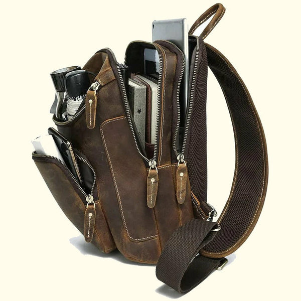 Cowhide Leather Sling Bag | James Leather